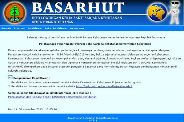 RT <a href="/ndra11/">anantha hendra</a>: info kerja BASARHUT bp2sdmk.dephut.go.id/loker/basarhut   Tolong di share <a href="/PmkFapertahutUH/">Pmk Fapertahut Unhas</a>