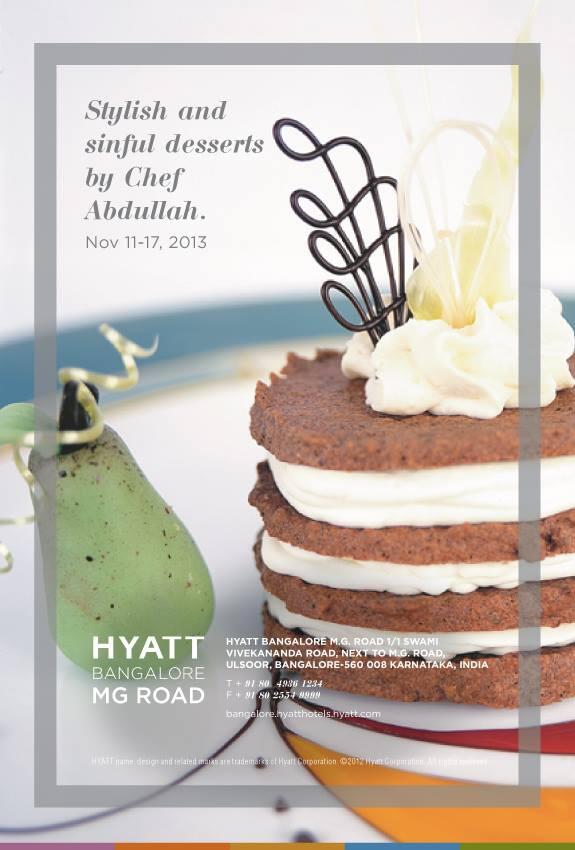 #Hyatt #Bangalore MG Road brings you sinful and stylish desserts by <a href="/HyattRegencyDel/">Hyatt Regency Delhi</a>'s Chef Abdulla #HyattIndia30