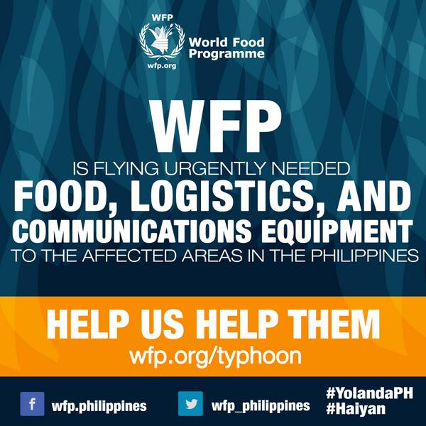 WFPAsiaPacific's tweet photo. WFP flew the 1st load of logistics &amp; comms equipment to Cebu, closest functioning airport to #Haiyan affected areas. http://t.co/UHM3Q5sPLC