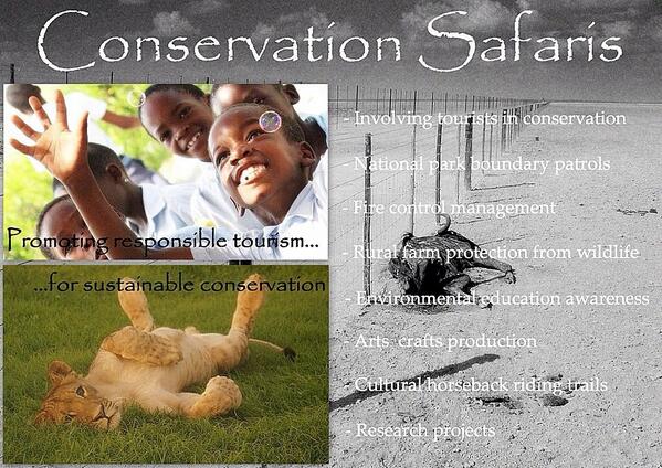 New safari concept! Safari tourists getting involved in actual conservation projects to protect Africa's wildlife
