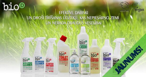 Izmēģini mazgāšanas līdzekļus no jaunās Bio - D sērijas!