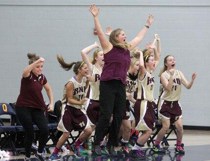 WhigStandard's tweet photo. Kingston Regiopolis-Notre Dame Panthers jump for joy at buzzer http://t.co/JfYOjbWHfN #YGK http://t.co/P9Z0LQ3EhG