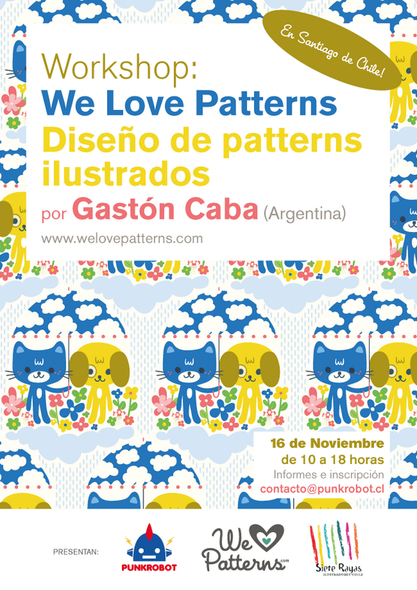 flordechiledeco's tweet photo. Interesados en diseño de patterns, GastónGaba hará este curso en Stgo,yo fui al anterior,buenísimo! @PunkrobotStudio http://t.co/n8apeVNsyA