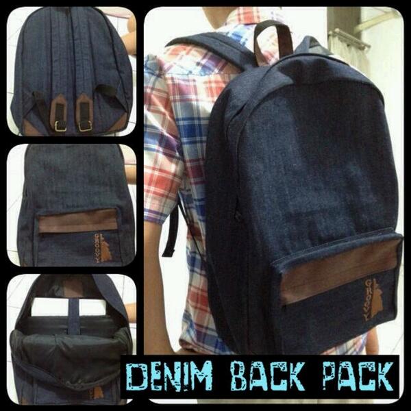GANandreas's tweet image. [SELL] Denim Backpack!! Muat buat laptop dan GAUL buat kuliah!! Only 130rb!! LIMITED STOCK!! #denimbackpack