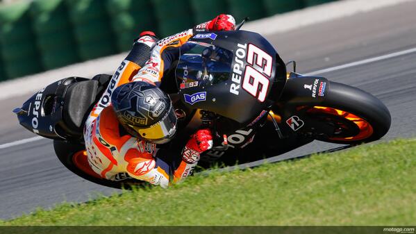 Tuesday top 5 so far 1. Marquez (1'30.679), 2. Pedrosa (+0.352), 3. Lorenzo (+0.367), 4. Bautista, 5. Bradl