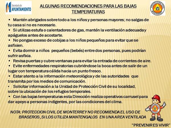 marellanesc's tweet photo. Les comparto algunas recomendaciones por el próximo frente frío. http://t.co/4xVgU6OmDX