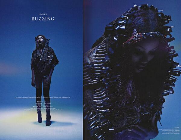 Helgamatos's tweet photo. @lulujamesmusic wears @Helgamatos rubber wrap in latest issue of  @NotionMagazine . Fantastic Shot! #Weaving http://t.co/Dvq6euRYIY