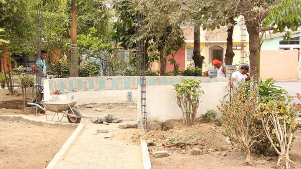 Alcalde Humberto Guillem dispuso que se reconstruya parque de la ciudadela los tamarindos cuarta etapa.