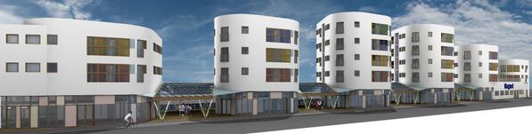 portzed's tweet photo. Some images of our approved zero carbon #PortZED scheme. North elevation http://t.co/KA18xDGcoY