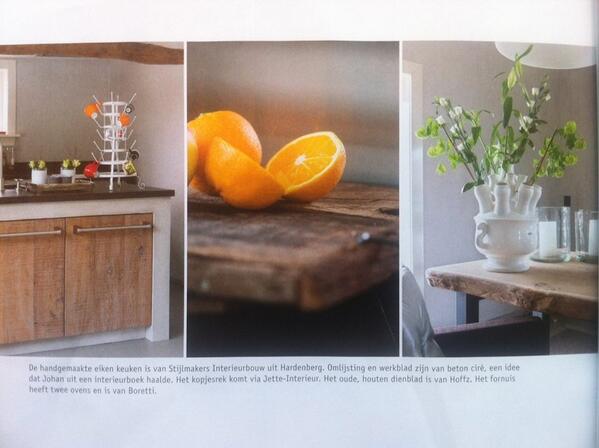 In woonblad 'Wonen, Landelijke stijl' door ons handgemaakte keuken te zien! Samen met Authentiek Bouw gerealiseerd!
