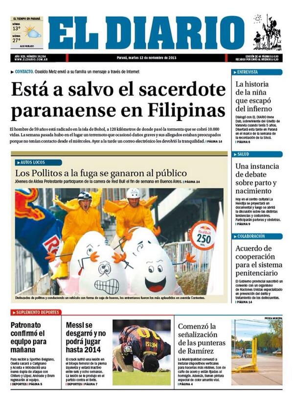 luestef's tweet photo. #EntreRios @pollitosalafuga llego a la #Tapa de @eldiariocomar Que tal? http://t.co/bVUomSMJMU