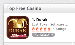 officialdurak's tweet photo. Durak for Mac is #1 in Top Free Casino Games!!! #6 &amp; climbing in Top Free Card Games isn't too shabby either! http://t.co/lId09xka67