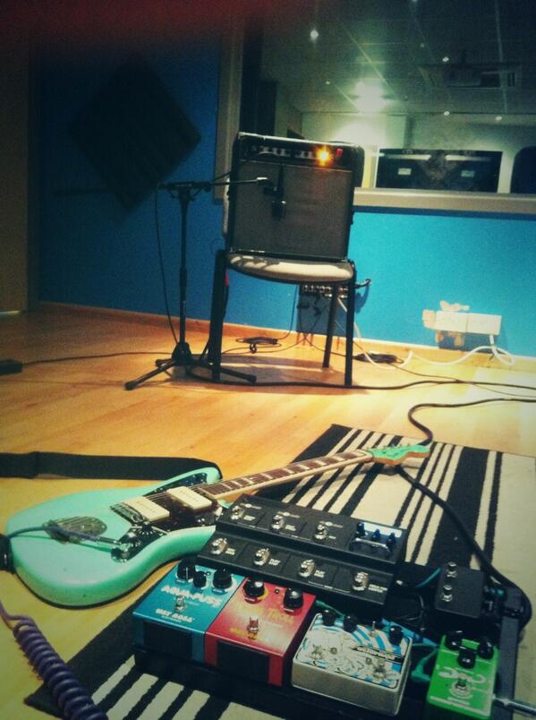 My rig the studio tonight <a href="/Fender/">Fender</a>GBI @Fender <a href="/MrWayHuge/">Way Huge Electronics</a> <a href="/glocksband/">glocks</a> <a href="/jtripps/">Jake Tripps</a> <a href="/Line6/">Line 6</a> <a href="/OrangeAmps/">Orangeamps</a>