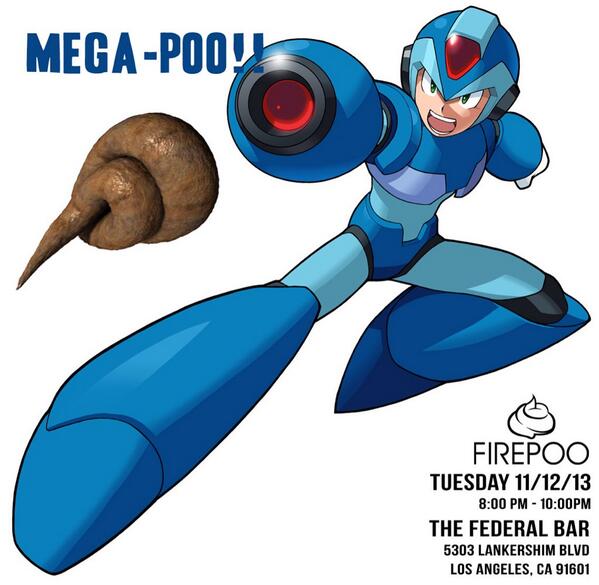 Fire_Poo's tweet photo. Tonight at 8PM!  Mega. Poo. http://t.co/I2Kqr8Me2B