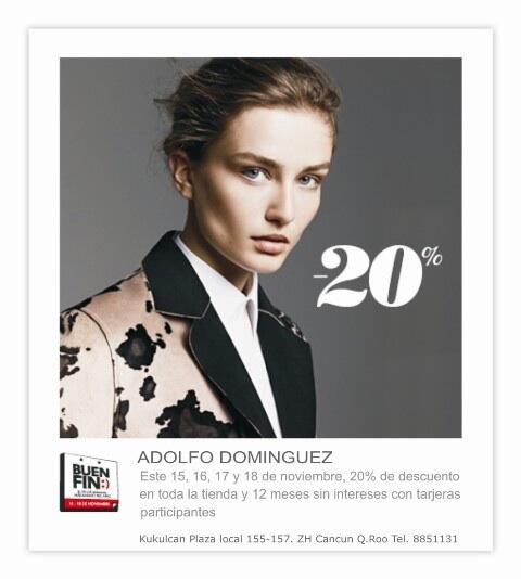 ENVYmexico's tweet photo. Llego el buen fin a Adolfo Domínguez. Te esperamos en Kukulcan Plaza!! http://t.co/xWfdd6SqTo