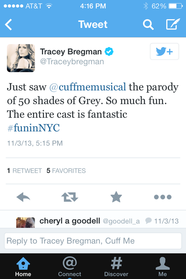CuffMeMusical's tweet image. The Young and The Restless star @Traceybregman came out and got cuffed! Thanks for coming Tracey! #getcuffed