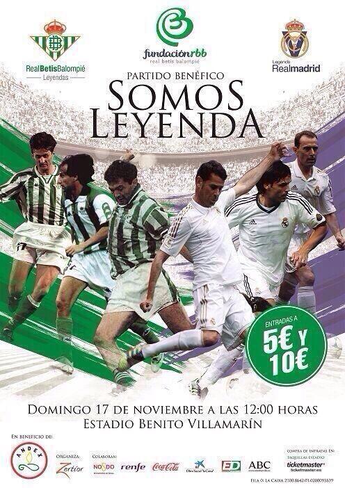 Todavía estas a tiempo d ir al partido benéfico a beneficio de @AndexSevilla y @Fundacion_Betis . Colabora con causa