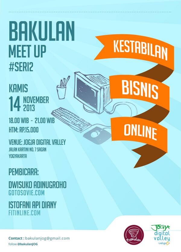 #jogja <a href="/BakulanJOG/">#14November2013</a>: 14/11/13 18.00-19.00 meetup Bakulan #2 di Jogja Digital Valley |
