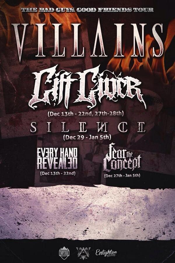 PhoenixAgency_'s tweet photo. The Bad Guys, Good Friends Tour w/ @VillainsIL @GiftGivermusic &amp; @Silencefl http://t.co/UqslrTnuVF