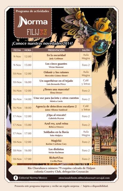 normaglobal's tweet photo. Ya revisaste la programación de Editorial Norma en la FILIJ 2013? @EDNORMAMEXICO @ChileNorma @albee iroe http://t.co/leSKy7kLhL