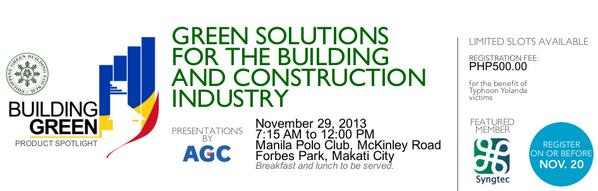 Join us on November 29 at the Building Green Product Spotlight at the @ManilaPolo_Club! philgbc.org