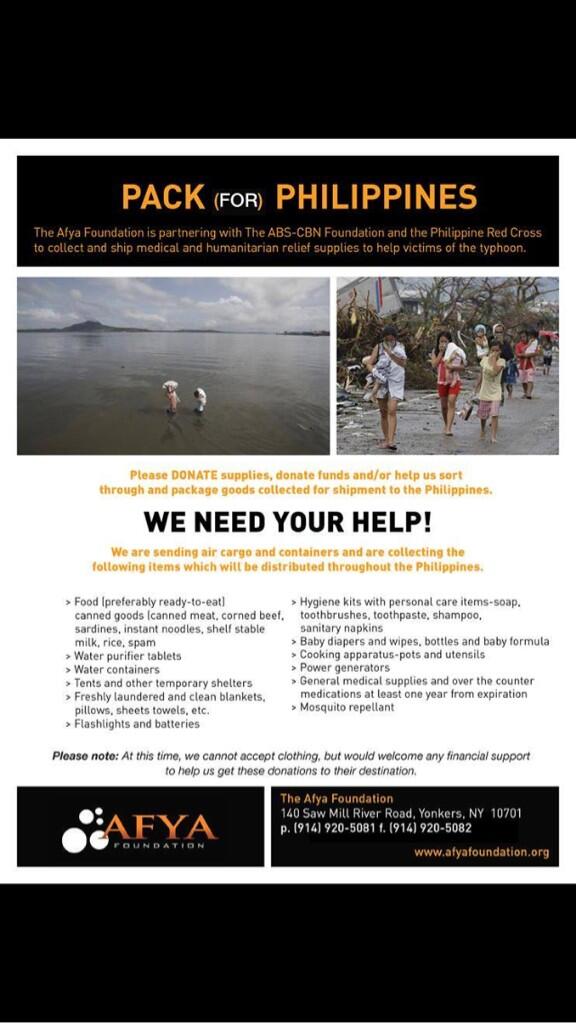 grouchomama718's tweet photo. #nyc #ReliefPH yes, it is horrible, but YOU can do something.#haiyan  So proud of @AfyaFoundation “@BKGIRLSGIVEBACK: http://t.co/Q7W3V6MI9E”