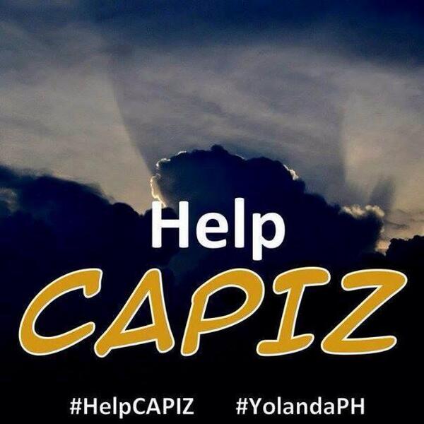 elviiiejeyn's tweet image. #HELPCAPIZ #YolandaPH