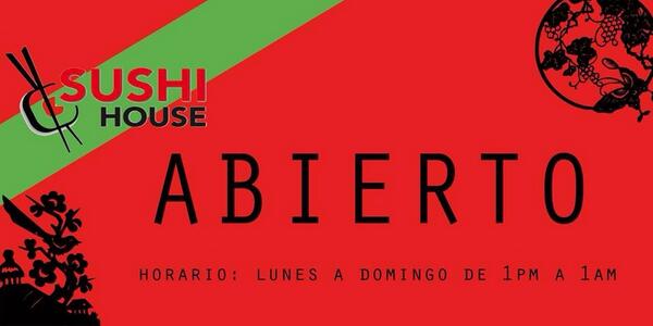 SushiHouse_Mid's tweet photo. Abierto todos los días, no te podrás quedar con las ganas, ven y pide tu rollo favorito !! http://t.co/brGMtmuCAy