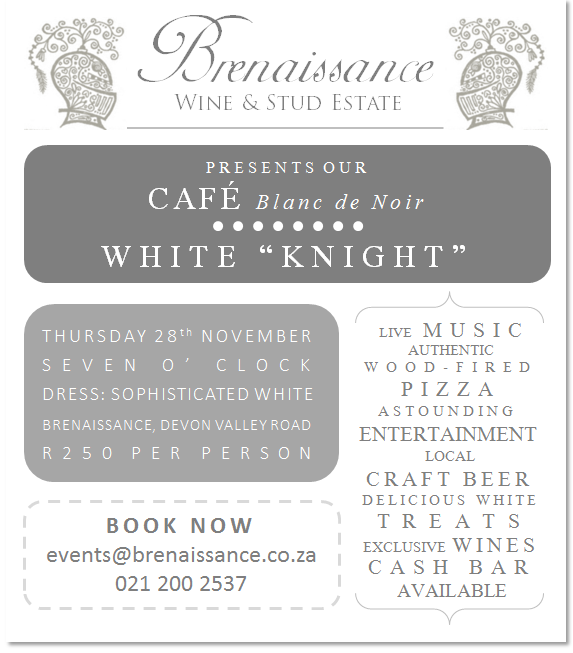 BrenaissanceSA's tweet image. Our next event...book now, tickets are limited! #NovemberEvent #Winelands