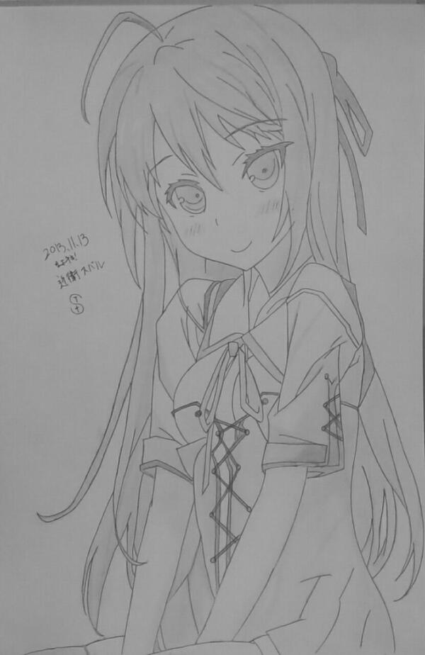 chickenbaske's tweet photo. 近衛スバルの絵薄かったのでもうちょっと濃いくなぞりました(´▽`)ノ
#イラスト同盟
#ZAF団
#イイねといってくれる人RT http://t.co/D6A46VNUvB