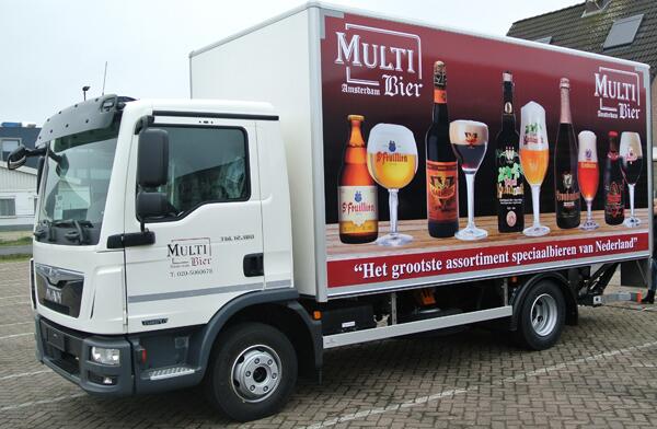 Heeft u hem al zien rijden? De nieuwe vrachtwagen voor Multi Bier A'dam!
Welke bieren herkent u, of welke mist u?!