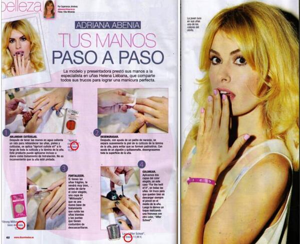 PinupShowroom's tweet photo. Guapísima @abeniaadriana para @essie_esp en la revista @diezminutos_es http://t.co/iDTKGAdwgw