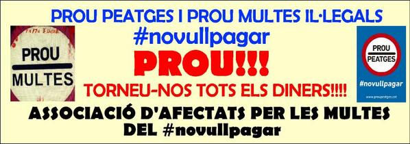 afectatsnovullp's tweet photo. SCT i @govern @ciu torneu-nos els diners d'unes multes que eren i són il·legals @alfonslopeztena http://t.co/AKPeugEjAZ