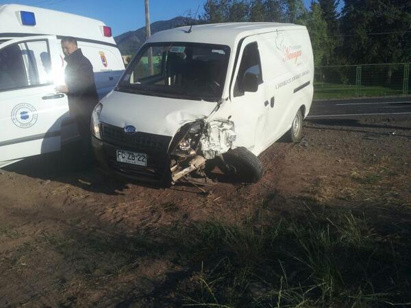 Foto accidente ruta 90 frente a la greenvic
