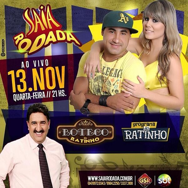 asraizeiras's tweet photo. #SaiaRodadaNoRatinho @Pgm_Ratinho #Imperdível http://t.co/5bosqrEASK RT! 10