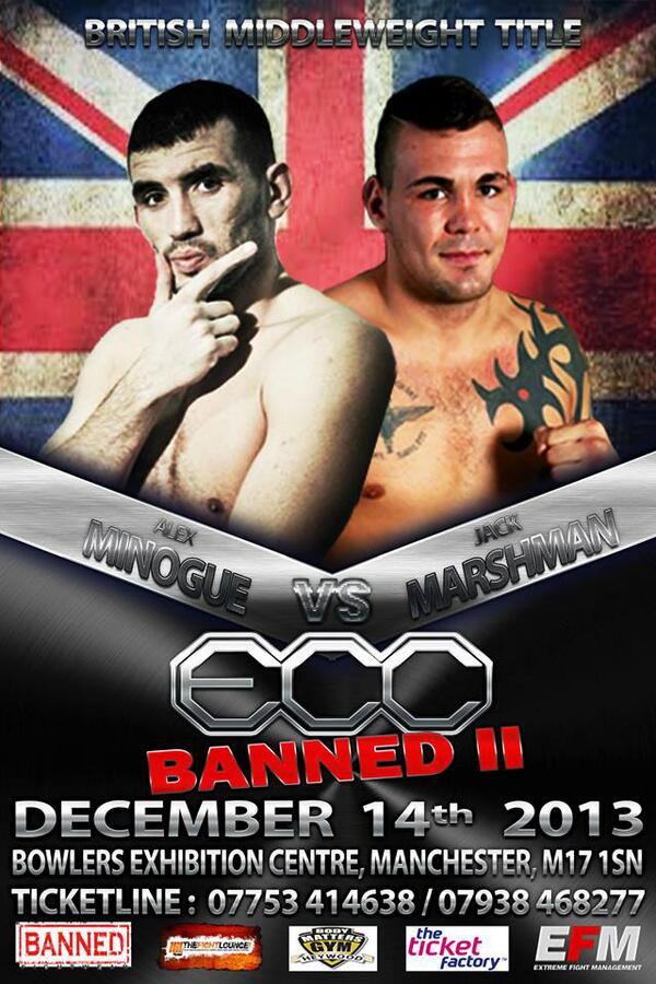 ecc_mma's tweet photo. @MChesterMMA @Benjibenji0 - ECC Banned II: Marshman vs. Minogue - December 14th - Manchester. http://t.co/WP7fujEcfK