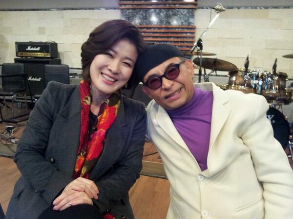 콘서트 연습중에  제가 좋아하는 백현주기자와 한컷^^