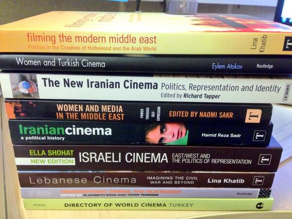 eylematakav's tweet photo. New books received. All ready for my new Middle Eastern Cinemas course in the Spring semester. #middleeasterncinema http://t.co/h9vOCxhYQk
