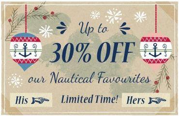 seasaltclothing's tweet image. Have a shipshape Christmas this year with 30% off our nautical favourites &amp;gt;bit.ly/1cU6lGr