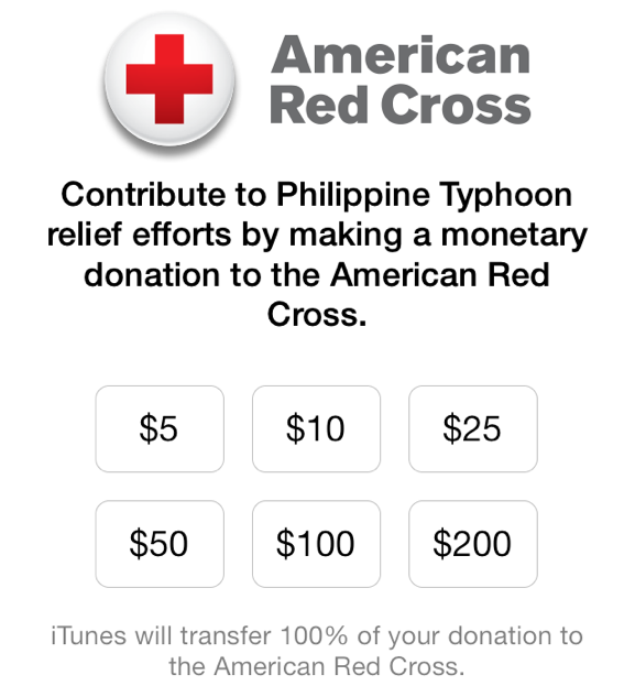 propertyline's tweet image. Donate to Philippine Typhoon relief through iTunes. itunes.com/RedCross  #RescuePH #CRE