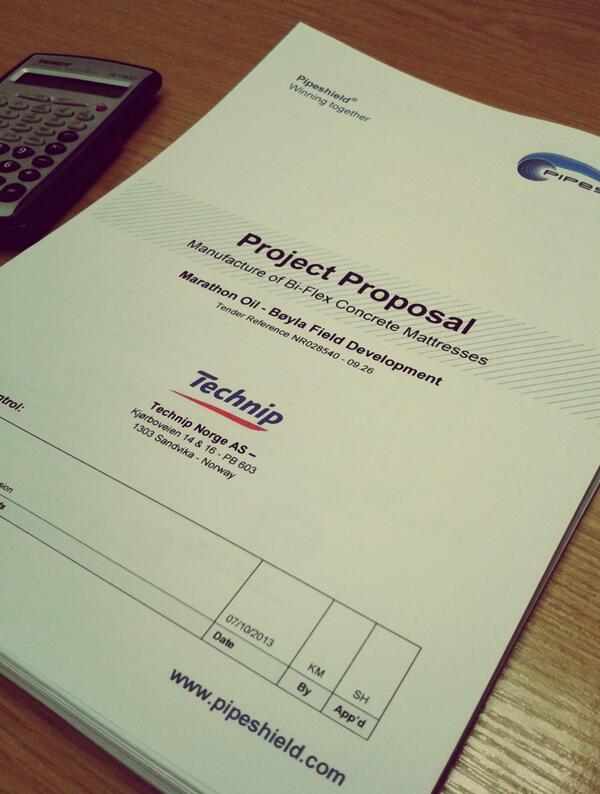 Pipeshield's tweet image. We've submitted our proposals to @TechnipNorge for the @MarathonOil #Boyla Development Project! #offshore #subsea