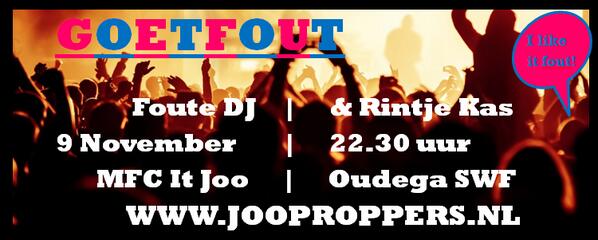 Mfcitjoo's tweet photo. RETWEET &amp; maak kans op 2 gratis kaarten voor GOETFOUTFEEST van zaterdag 9 november:D http://t.co/wir7M9FRhZ