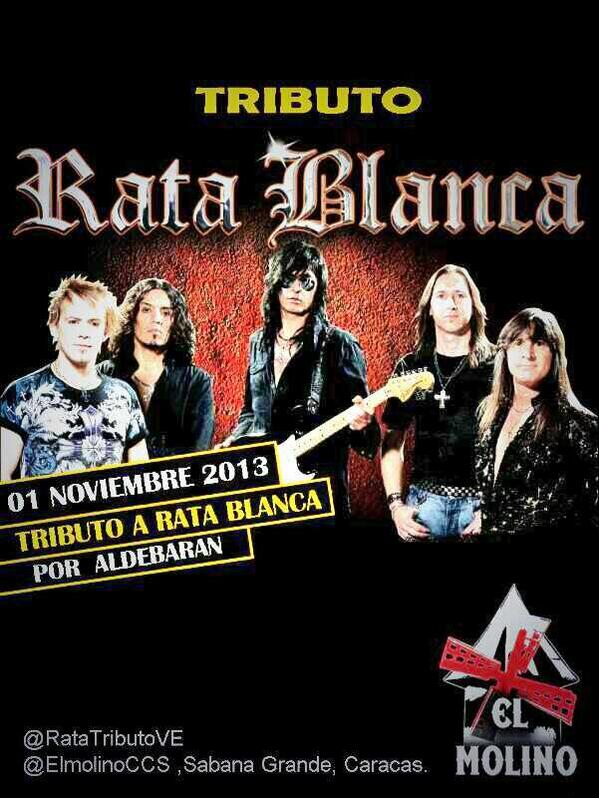 RataTributoVE's tweet photo. Esta noche tenemos para ti lo mejor del metal en español, Tributo a Rata Blanca en @ElMolinoCcs te esperamos! http://t.co/oBQeXBi7BA