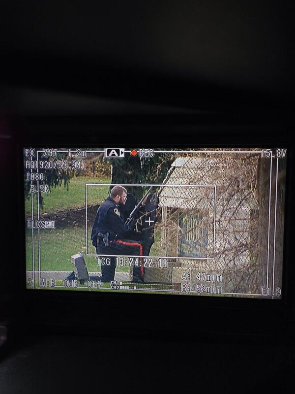 maybebullishs's tweet image. #wpgPolice with shotgun @ 1800 Wellington cres. Condo complex blocked. No one allowed on or out.  #ctvwpg