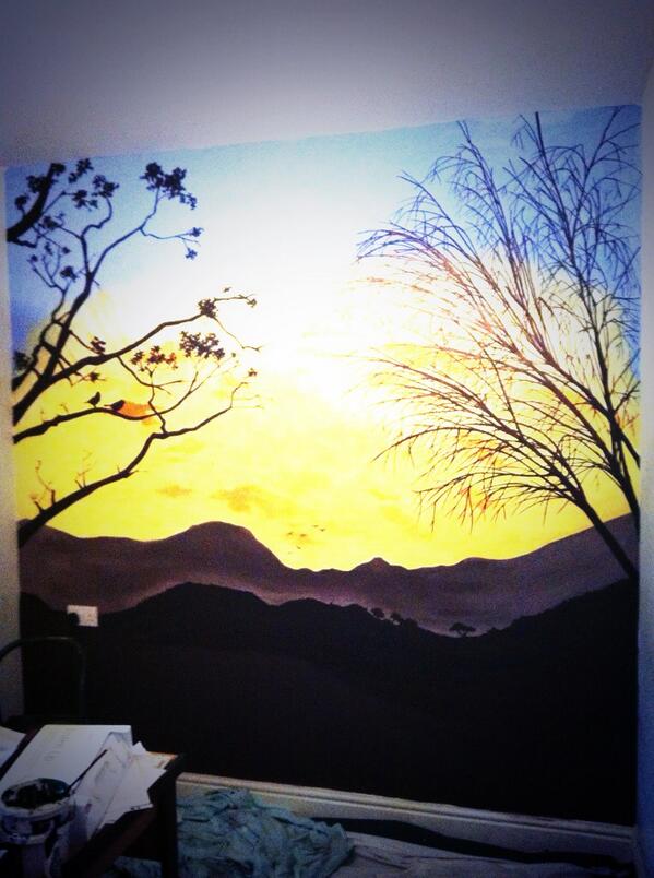 APWallArt's tweet photo. Sunrise mural http://t.co/CXrtCFXNZY