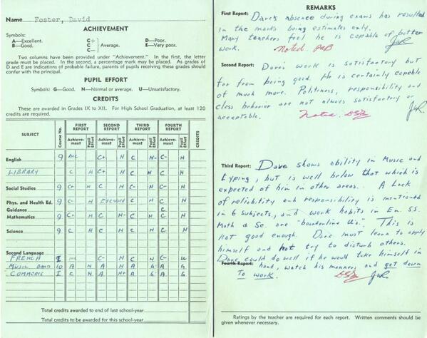 I found this 9th grade report card ... God bless my parents for motivating me to take piano lessons #FlashbackFriday I found this 9th grade report card ... God bless my parents for motivating me to take piano lessons #FlashbackFriday