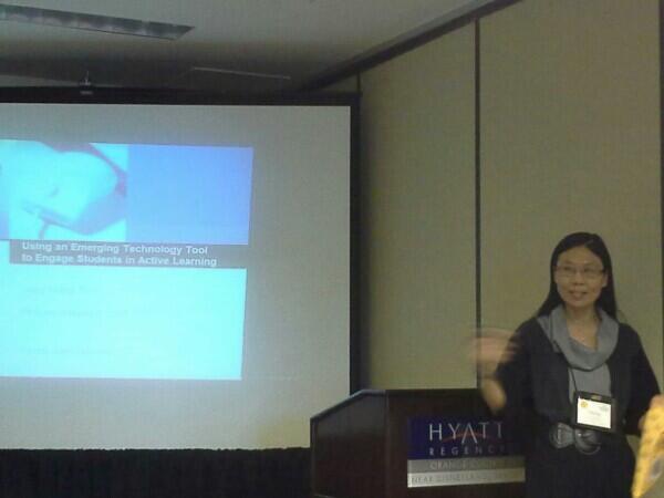 hitechclassroom's tweet photo. Excited about Dr. Wang's presentation on a tool to engage students in active learning. Terrace B. #aecthi #aect http://t.co/jfYl10uQ6e