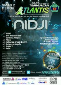 <a href="/SMPN_13Depok/">SMP NEGERI 13 DEPOK</a> SMAN2DEPOK Proudly Present AKAR2013. Sunday, Nov 3th 2013. SPECIAL PERFORMANCE by NIDJI. [Perform JKO]!