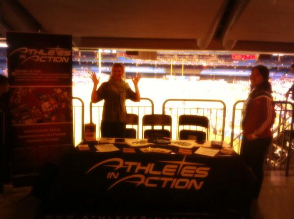 If your at the <a href="/TorontoArgos/">Toronto Argonauts</a> game be sure to stop by our <a href="/AIACanada/">Athletes in Action Canada</a> booth in front of section 119