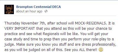 Bcss_Deca's tweet image. Thursday Nov. 7th is MOCK-REGIONALS